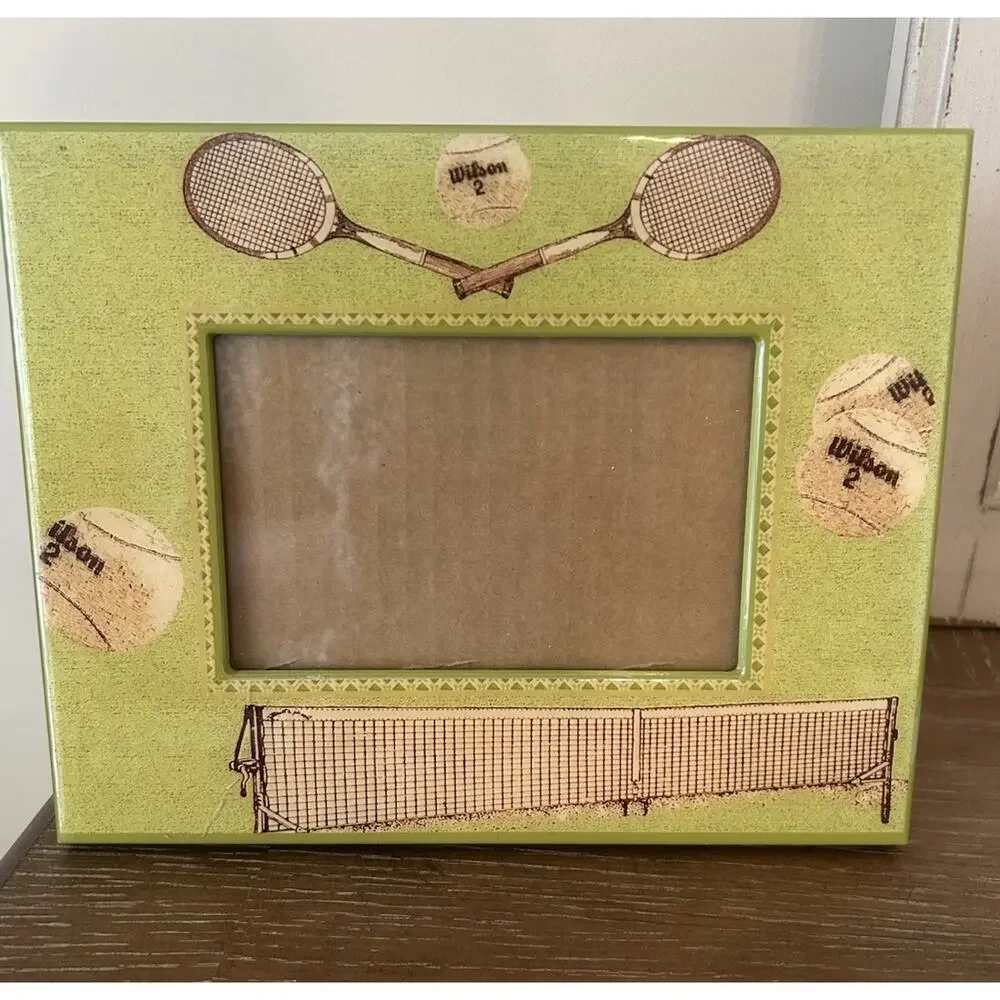 Dolce Mia Handmade Tennis Themed Wilson‎ Novelty Picture Frame 9.5”x7.5” USA